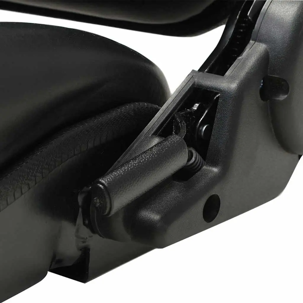 Tractor Forklift Seat Adjustable Backrest Black Padded Heavy Duty