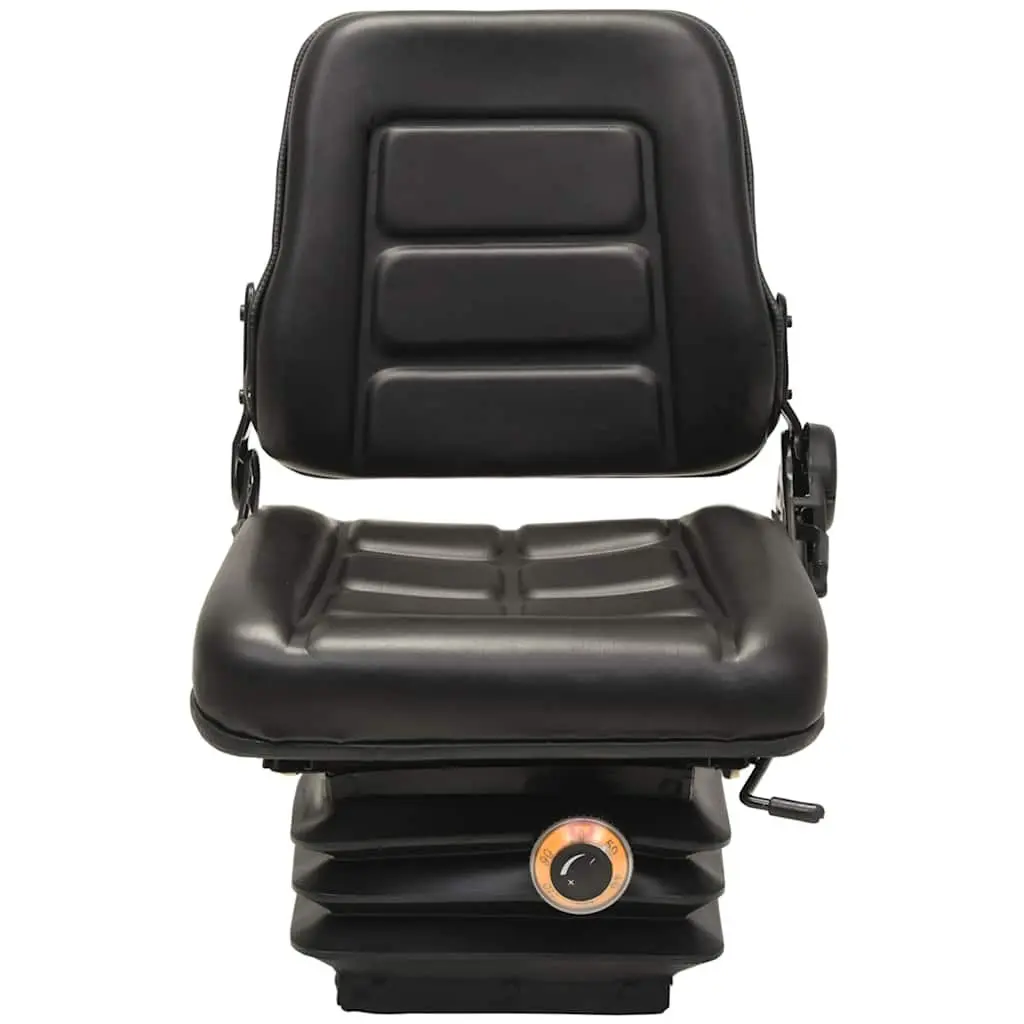 Heavy Duty Forklift and Tractor Seat Adjustable Backrest Suspension System Black