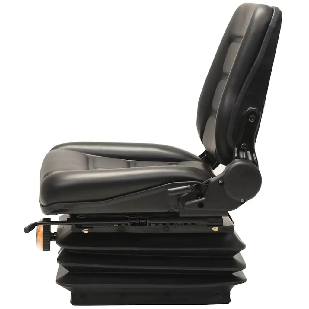 Heavy Duty Forklift and Tractor Seat Adjustable Backrest Suspension System Black