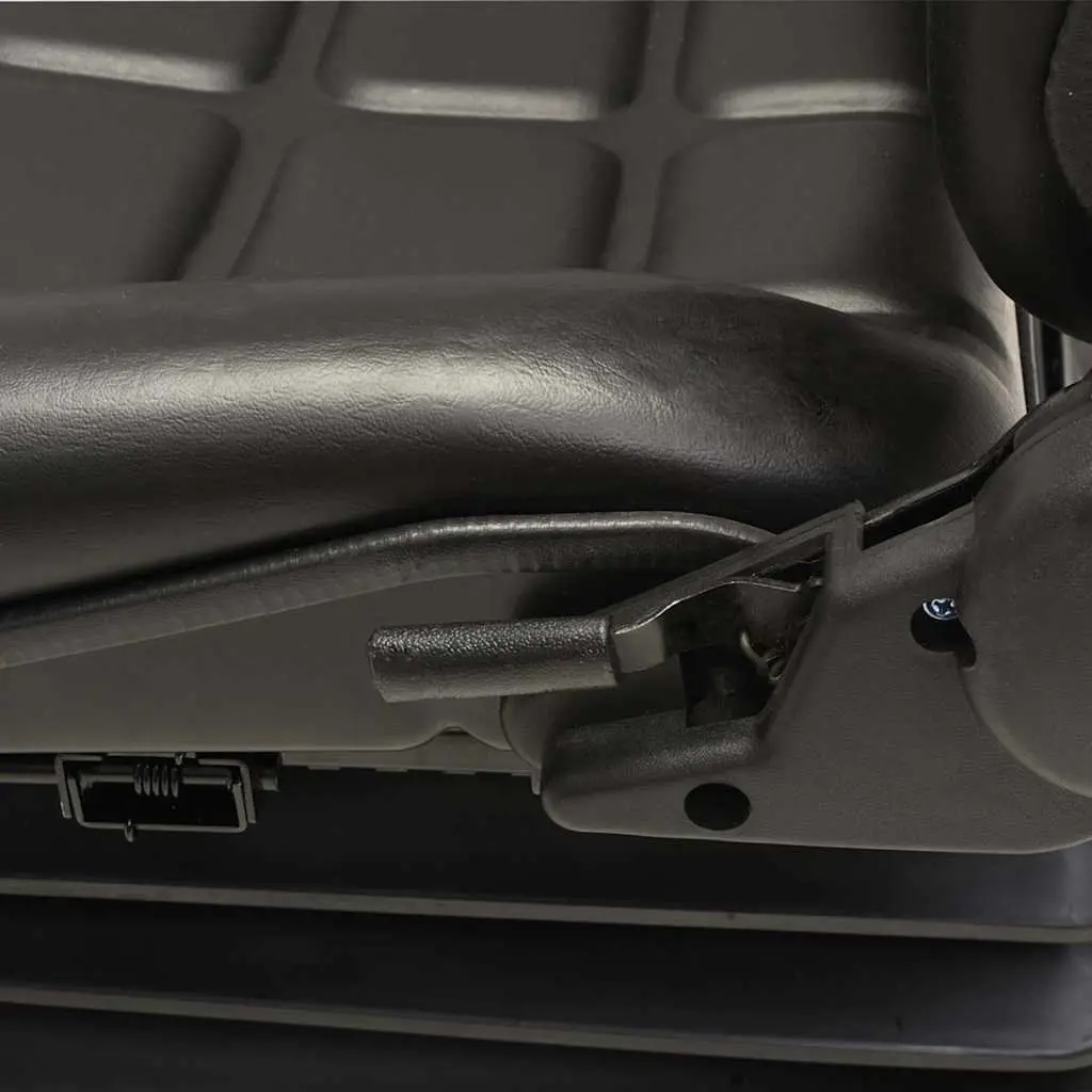 Heavy Duty Forklift and Tractor Seat Adjustable Backrest Suspension System Black