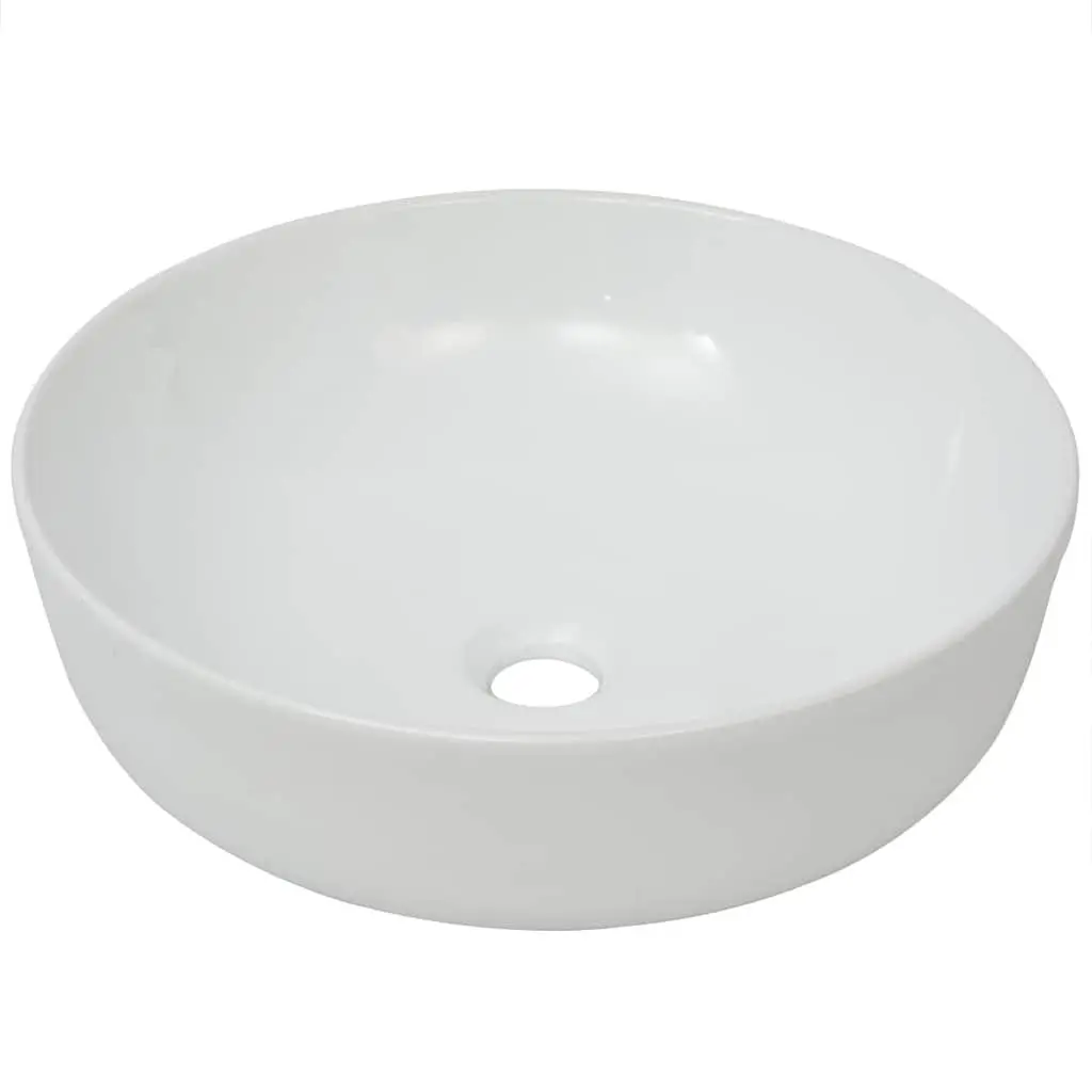 Round Ceramic Bathroom Basin with Easy Care