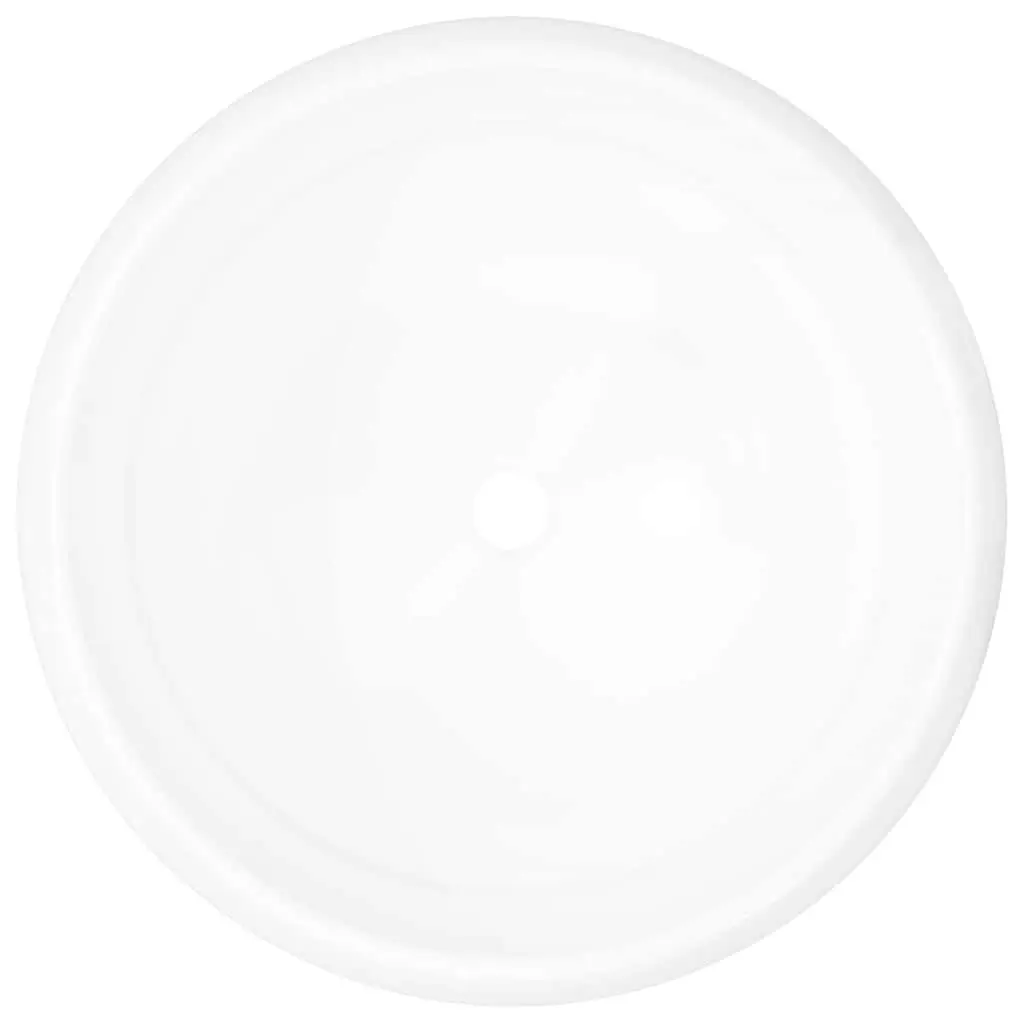 Round Ceramic Basin White Bathroom Wash Bowl Sink Vessel 40cm Diameter