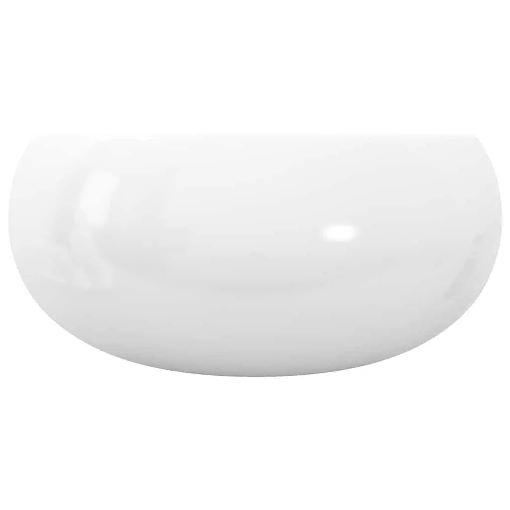 Round Ceramic Basin White Bathroom Wash Bowl Sink Vessel 40cm Diameter