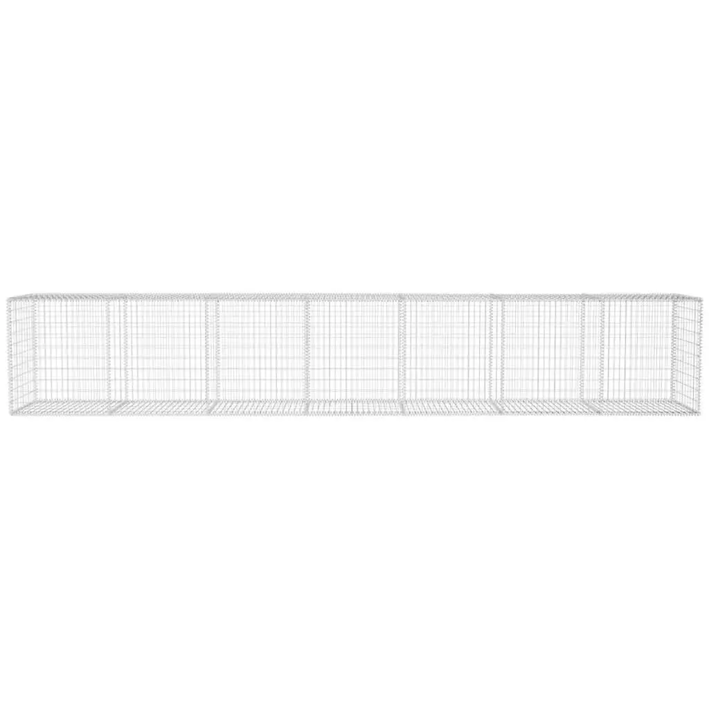 Gabion Wall Panel Retaining Barrier 600 x 50 x 100 cm Galvanised Steel Silver