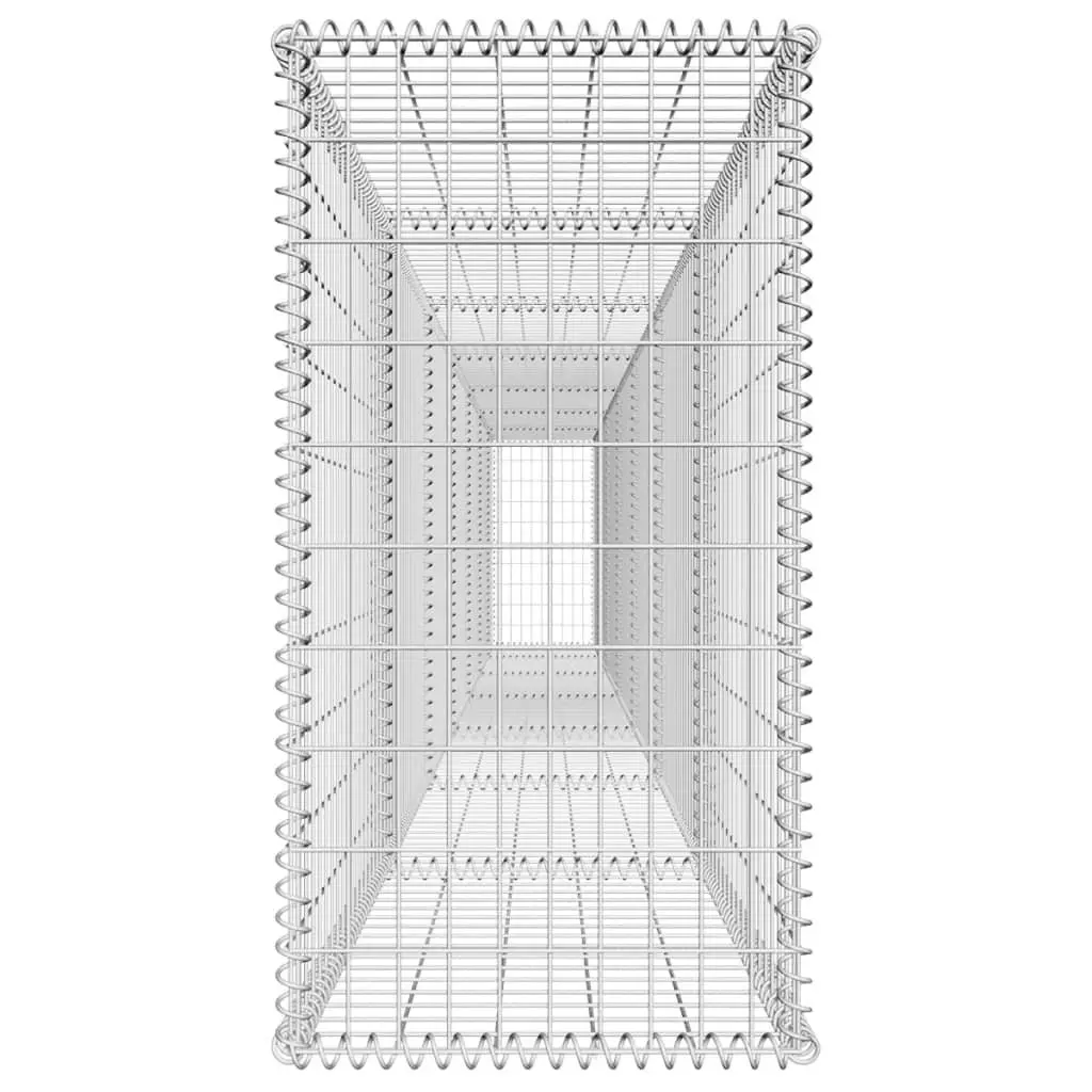 Gabion Wall Panel Retaining Barrier 600 x 50 x 100 cm Galvanised Steel Silver