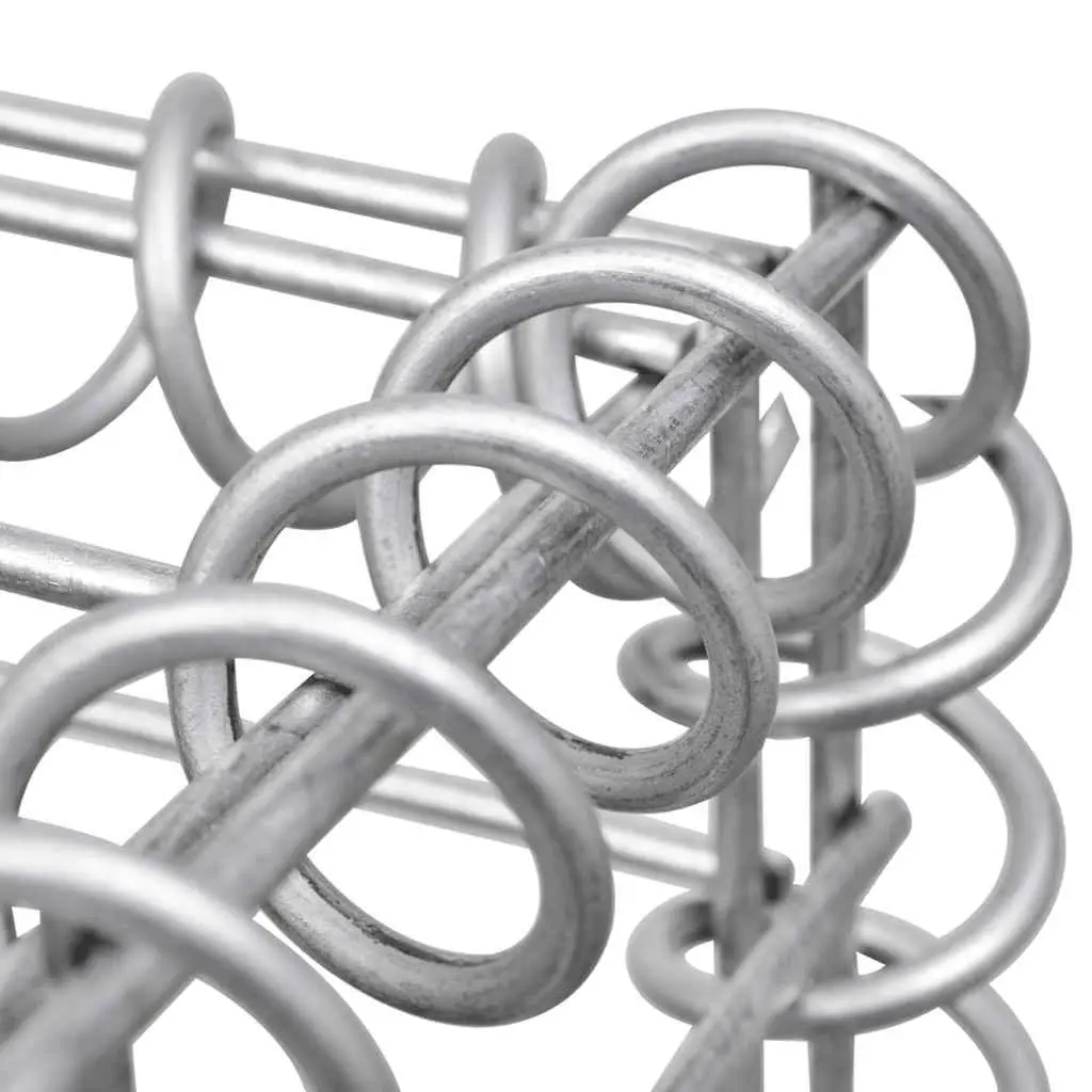 Galvanised Steel Gabion Basket Garden Barrier Retaining Wall 300x30x50cm Silver