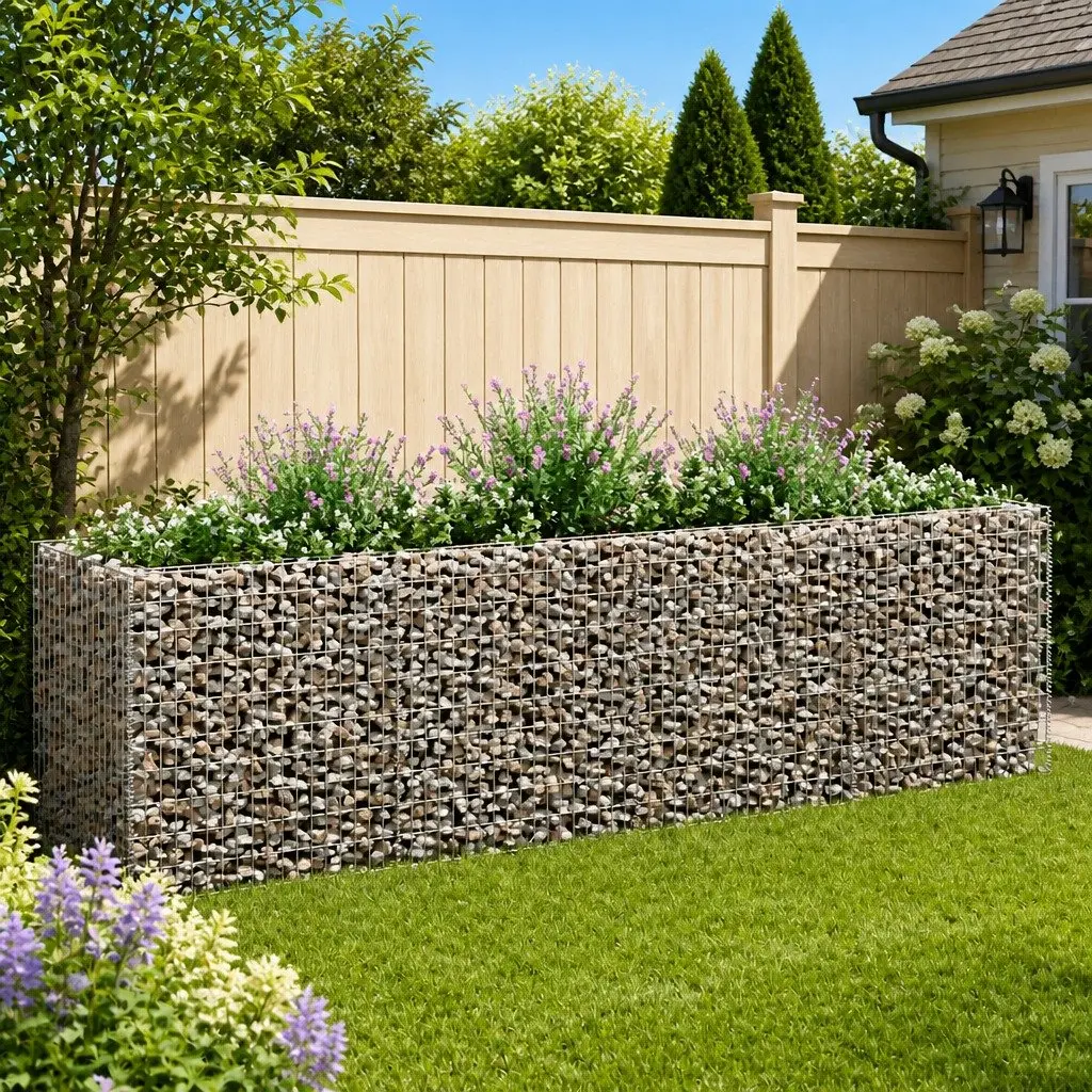 Garden Planter Raised Bed Galvanised Steel Silver 360x90x100cm Border