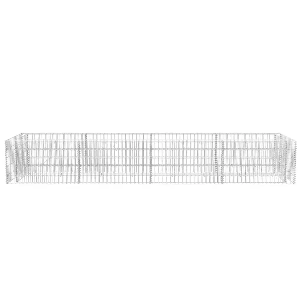 Gabion Raised Bed Garden Planter 360x90x50cm Silver