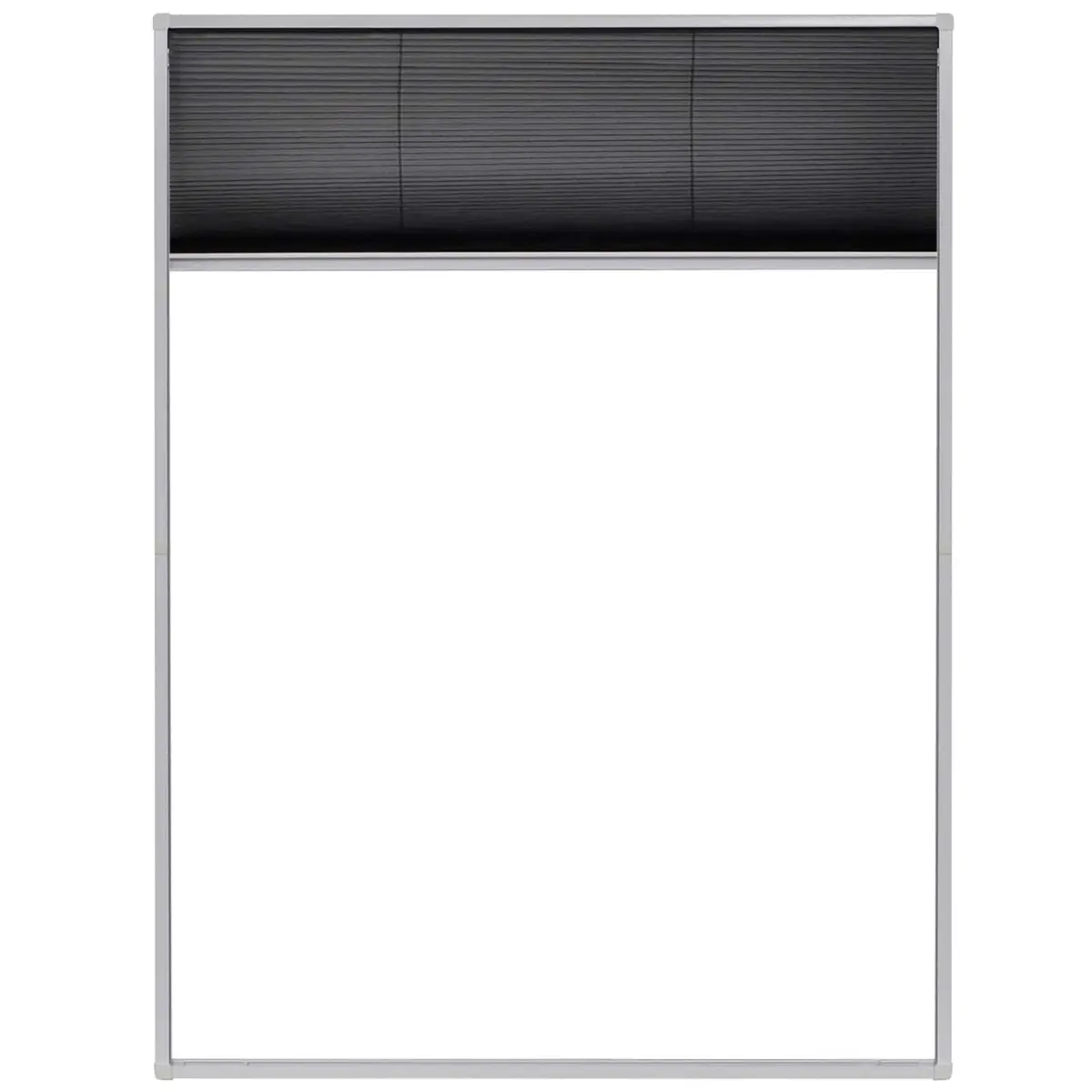 Plisse Insect Screen Window 60x80 cm Black Frame