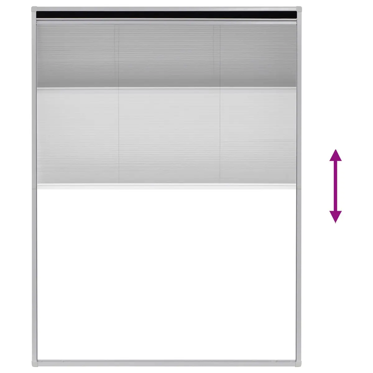 Plisse Insect Screen Window 60x80 cm Black Frame