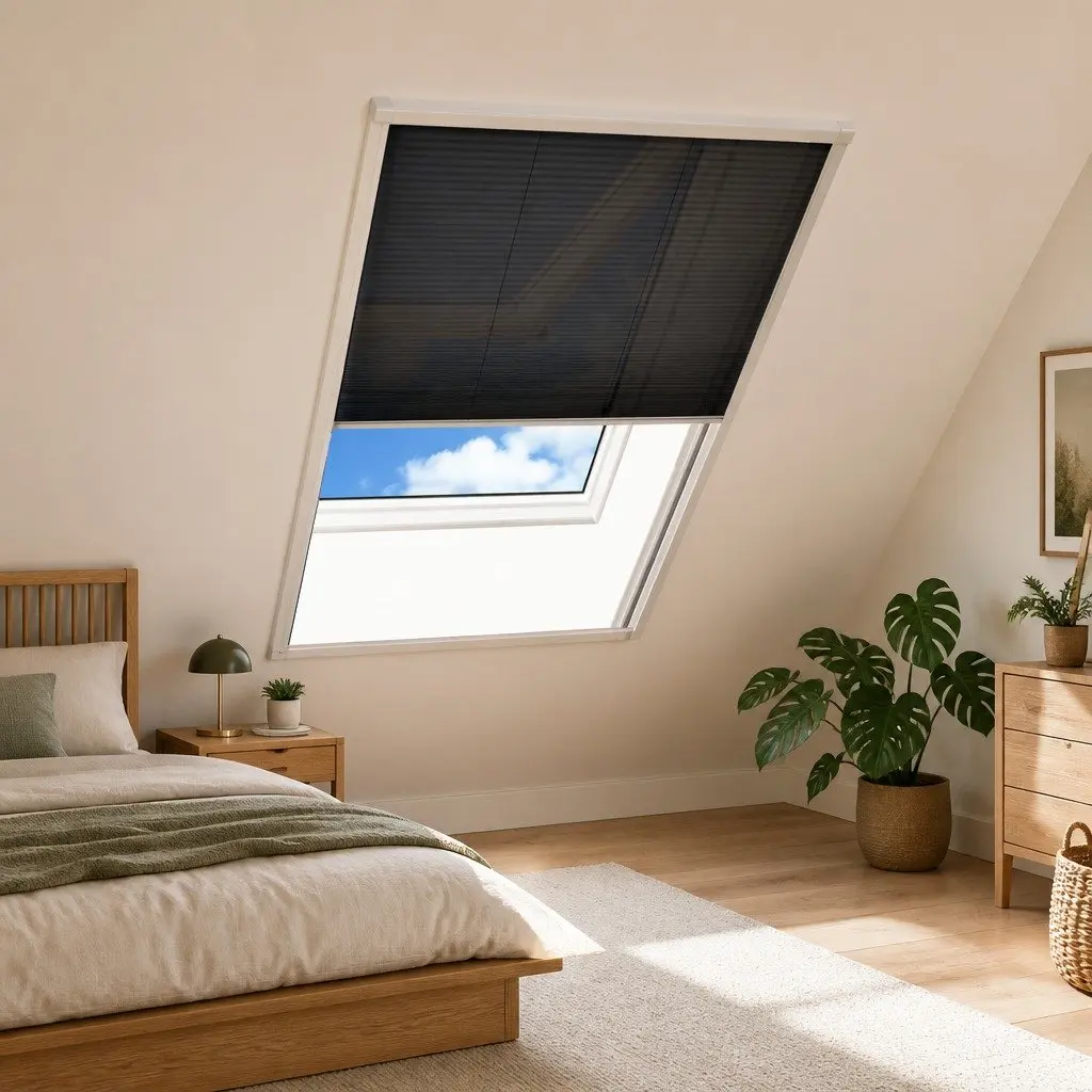Aluminium Frame Insect Screen Black Plisse Mesh 80x100cm Window for Roof and General Use