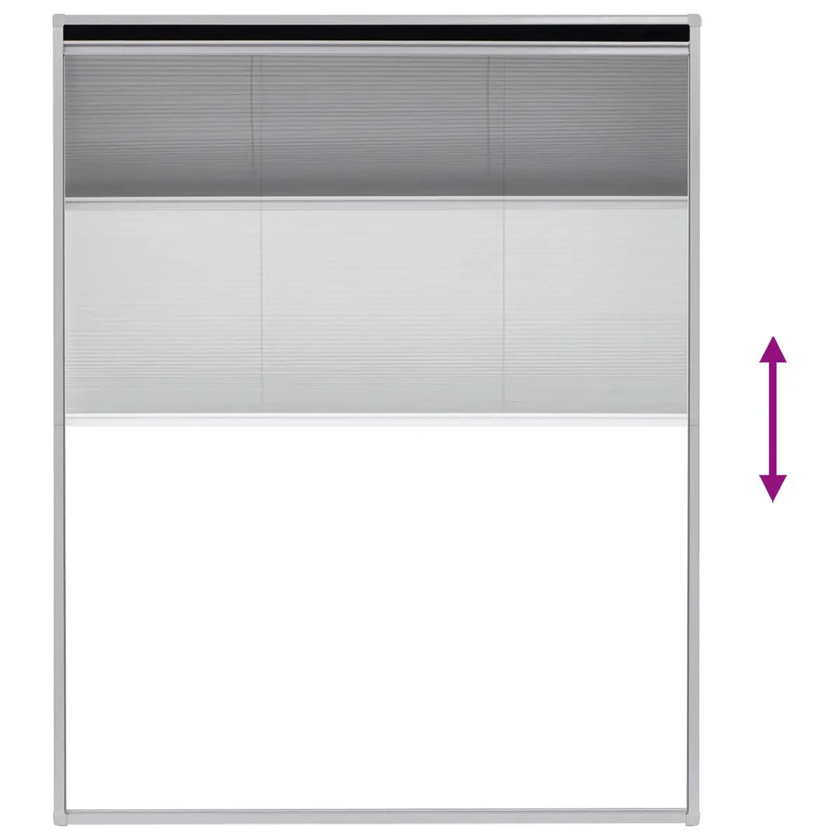 Aluminium Frame Insect Screen Black Plisse Mesh 80x100cm Window for Roof and General Use