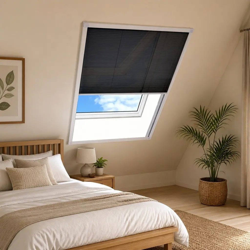 Plisse Insect Screen Aluminium Frame 80x120 cm Black