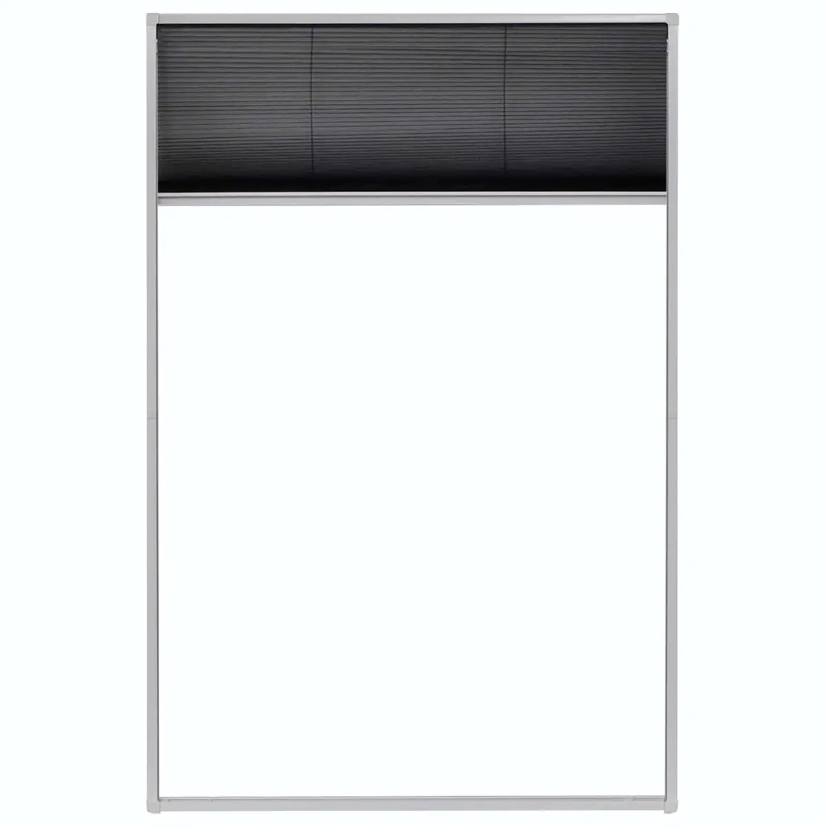 Plisse Insect Screen Aluminium Frame 80x120 cm Black