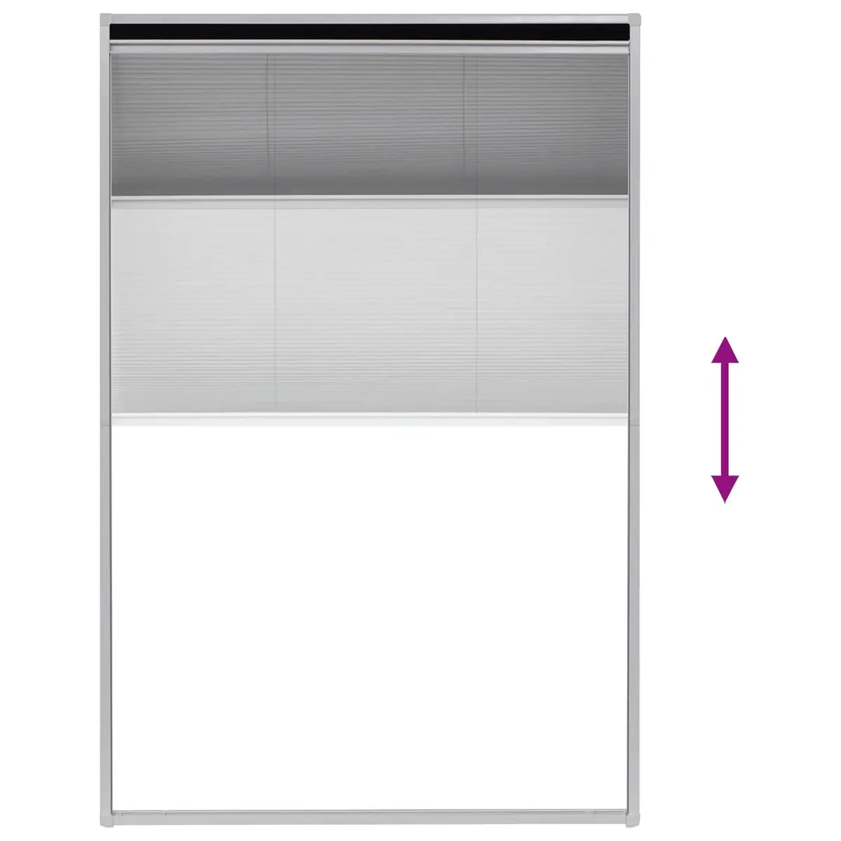 Plisse Insect Screen Aluminium Frame 80x120 cm Black