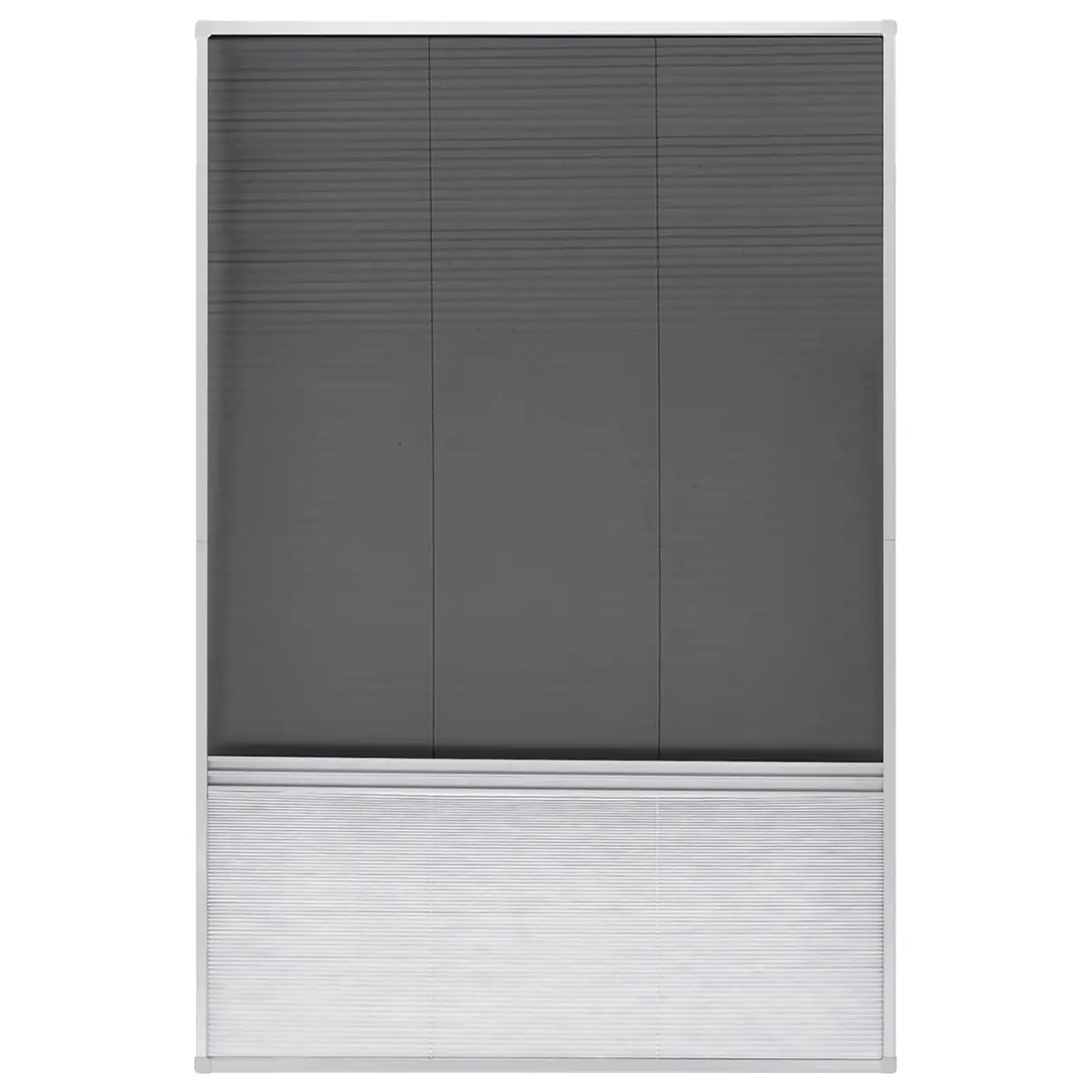 Insect Screen Window 80x120 cm Mesh Shade Black Aluminium Frame