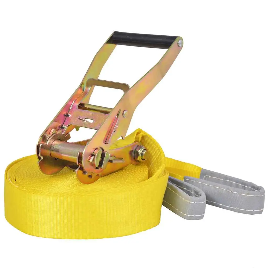 15m Yellow Balance Training Slackline 50mm Width for Outdoor Fitness and Acrobatic Practice