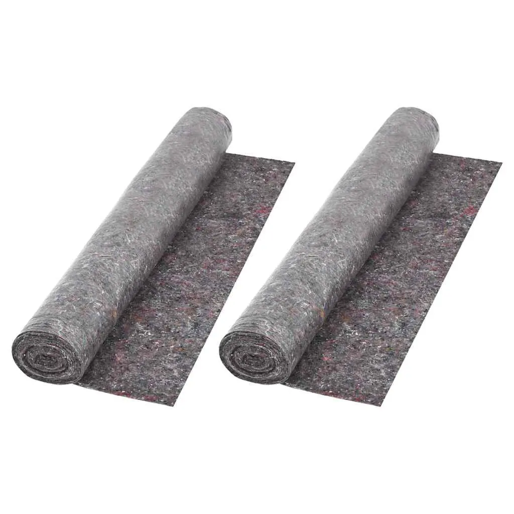 Fleece Roll Floor Protection Non-slip 50m x 1m Grey Pack of 2