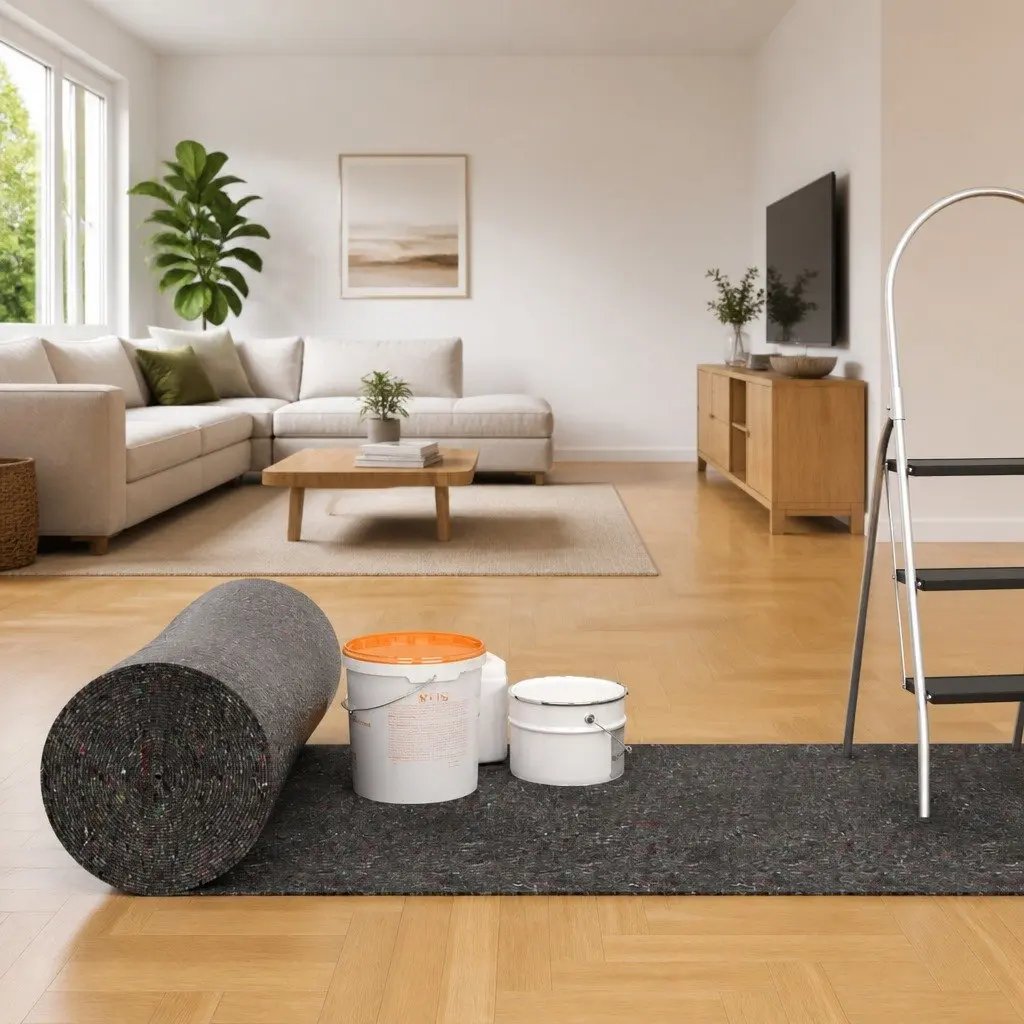 Grey Painter Fleece for Floor Protection, 2 pcs