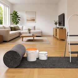 Reliable Grey Painter Fleece for Floor Protection, 2 pcs