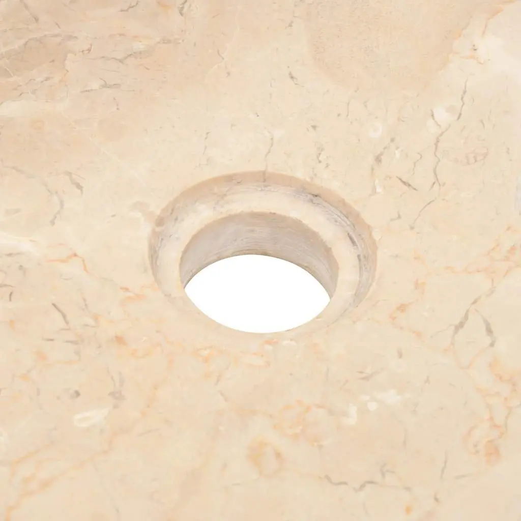 Bathroom Basin Sink Rectangular 45x30x12cm Cream Natural River Stone