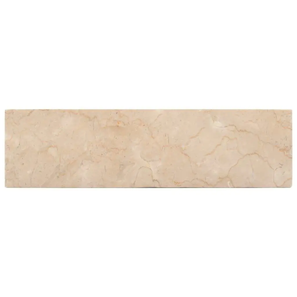 Bathroom Basin Sink Rectangular 45x30x12cm Cream Natural River Stone