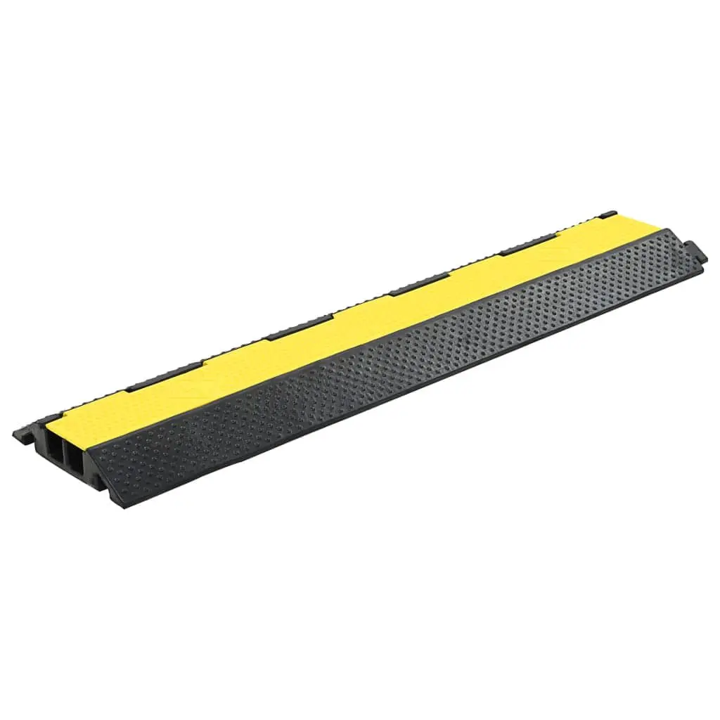 Cable Protector Ramps Dual Channel Rubber 101.5 cm Bright Yellow