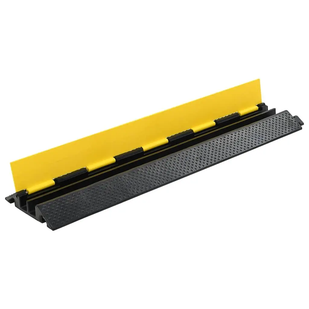 Cable Protector Ramps Dual Channel Rubber 101.5 cm Bright Yellow