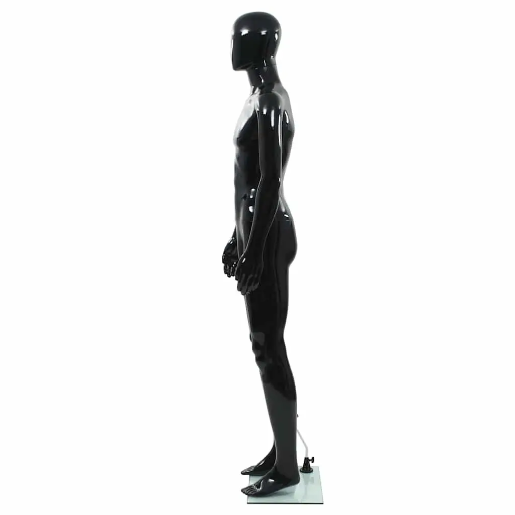 Full Body Male Mannequin Display Torso 185cm Glossy Black