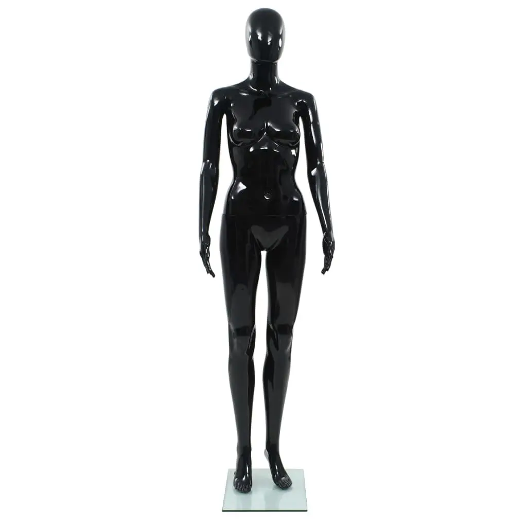 Full Body Female Mannequin Retail Display 175cm Glossy Black