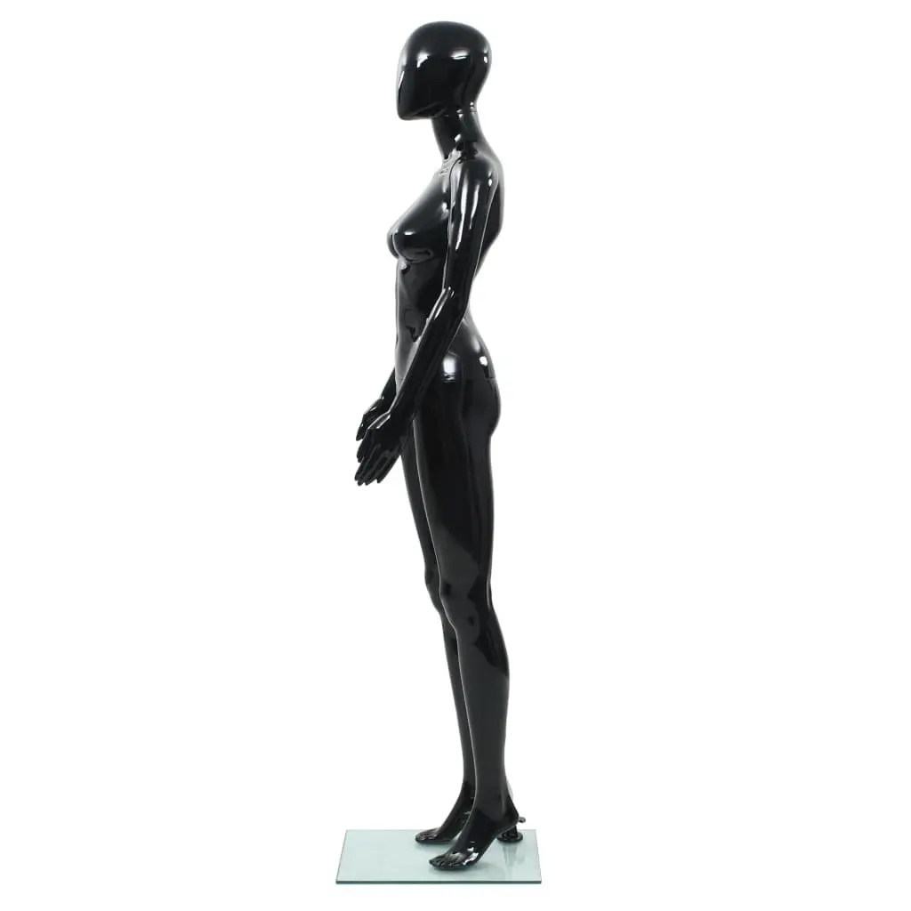Full Body Female Mannequin Retail Display 175cm Glossy Black