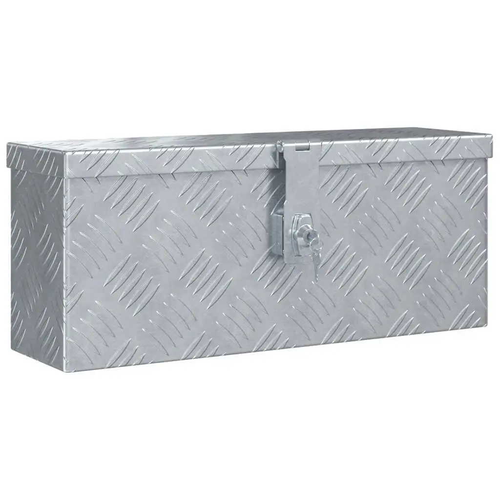 Aluminium Tool Box Storage Organiser 48.5x14x20 cm Silver