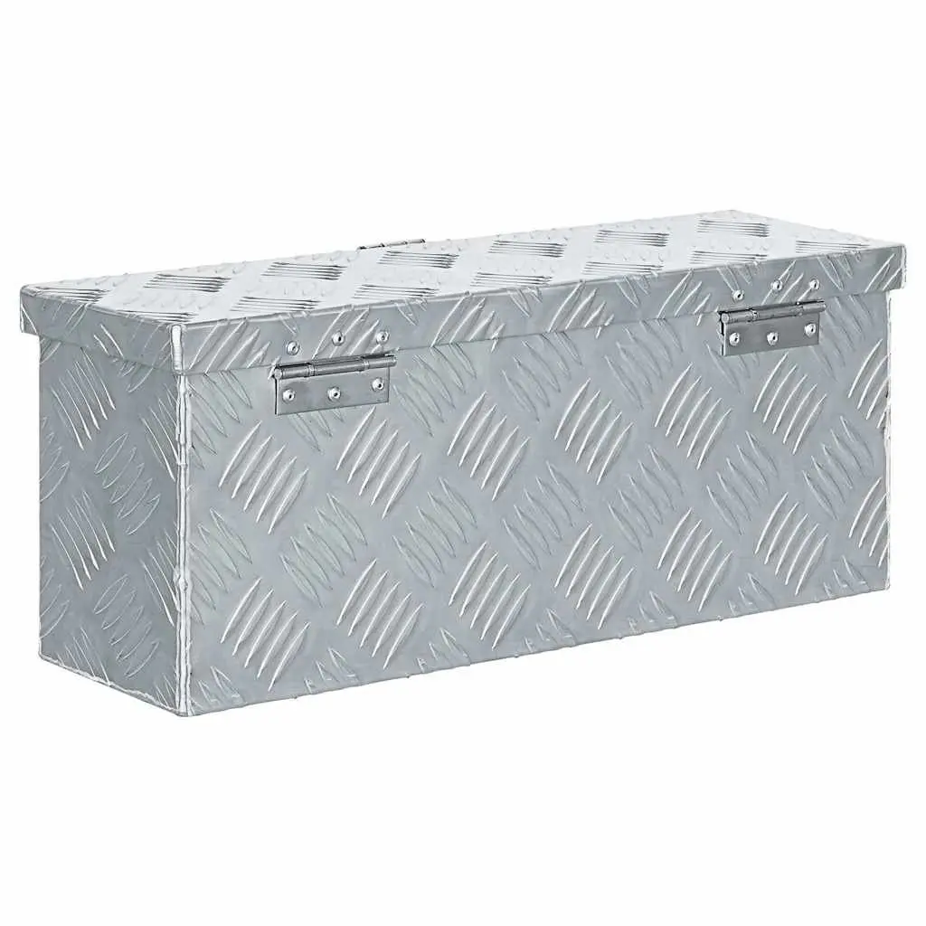 Aluminium Tool Box Storage Organiser 48.5x14x20 cm Silver
