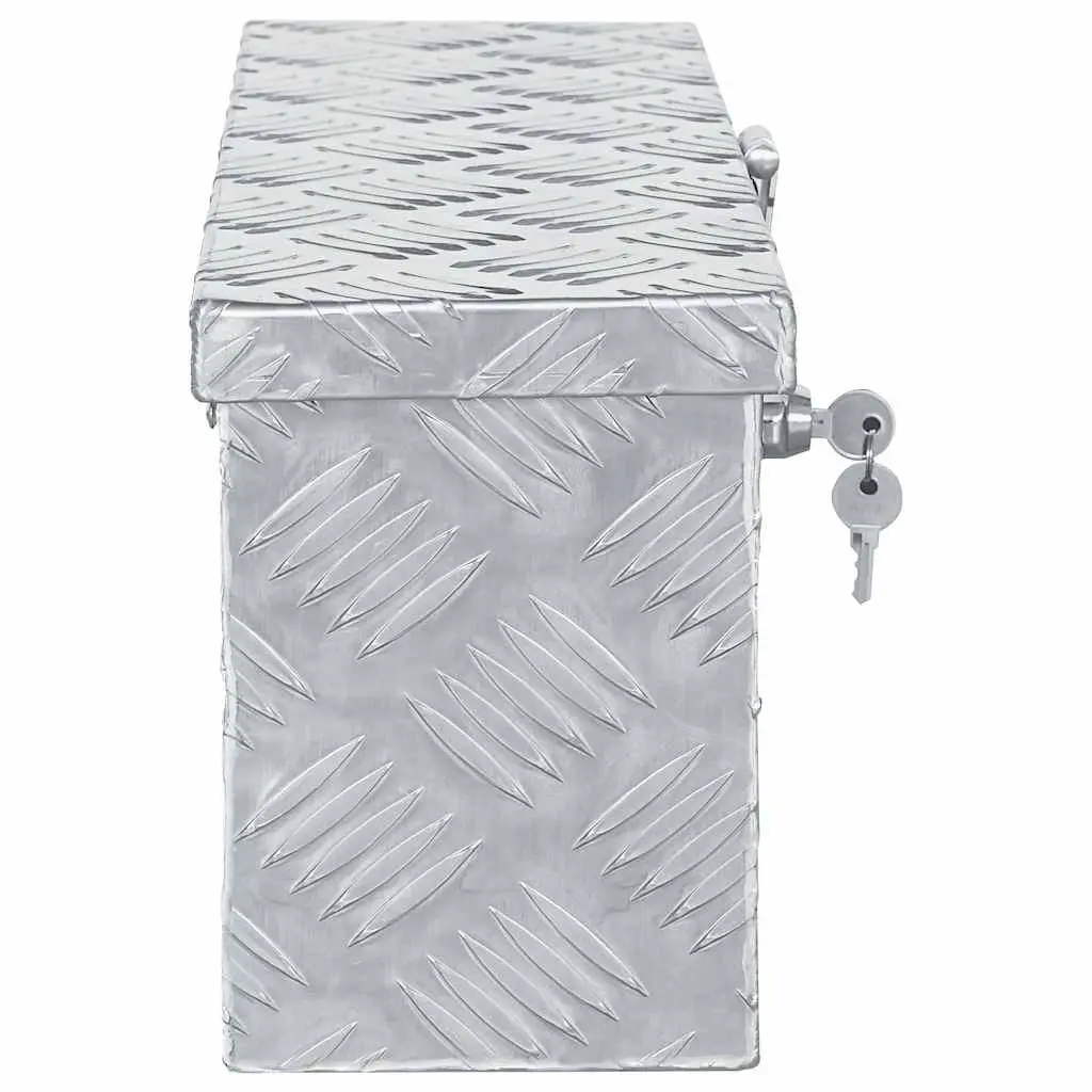 Aluminium Tool Box Storage Organiser 48.5x14x20 cm Silver
