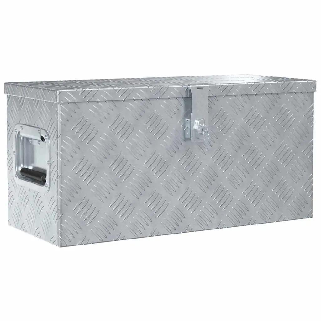 Aluminium Tool Box Storage 61.5x26.5x30cm Silver