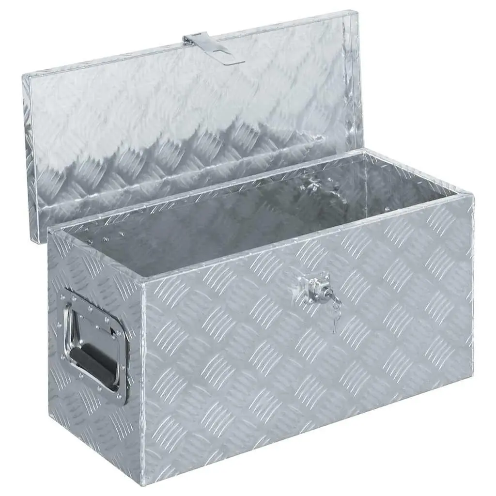 Aluminium Tool Box Storage 61.5x26.5x30cm Silver