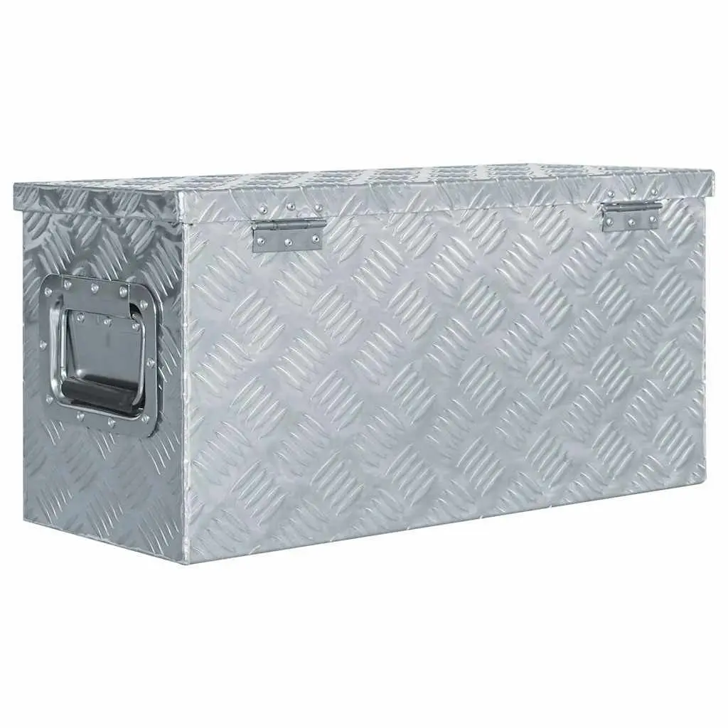 Aluminium Tool Box Storage 61.5x26.5x30cm Silver