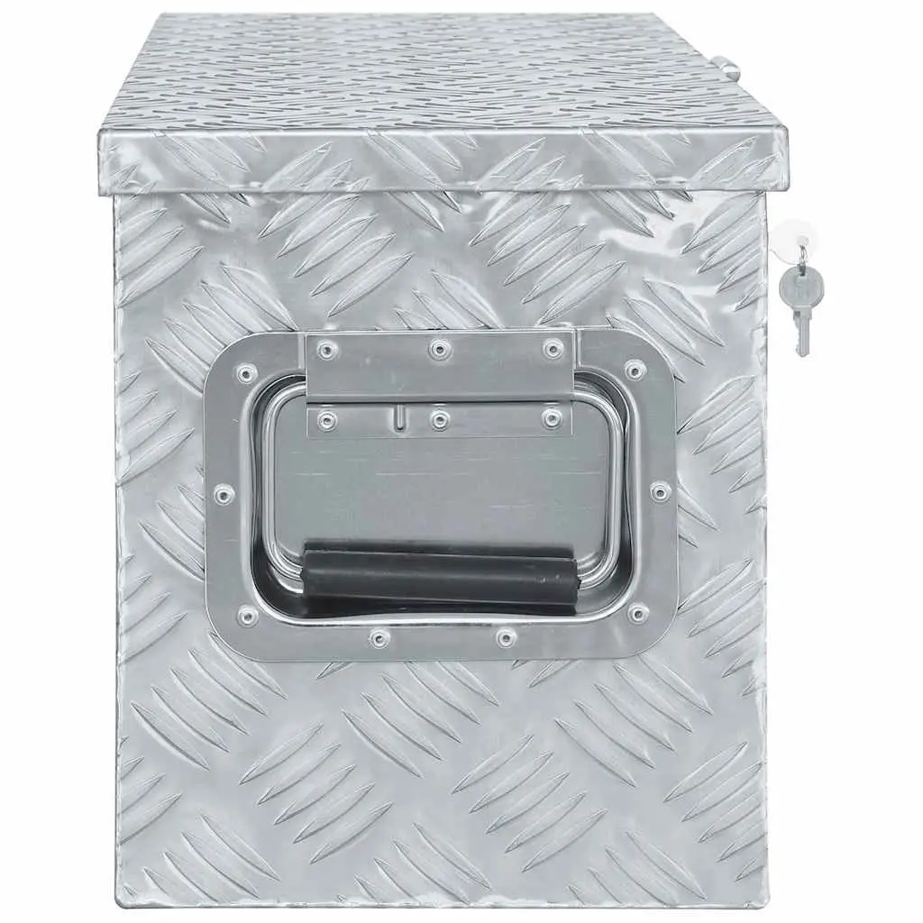 Aluminium Tool Box Storage 61.5x26.5x30cm Silver