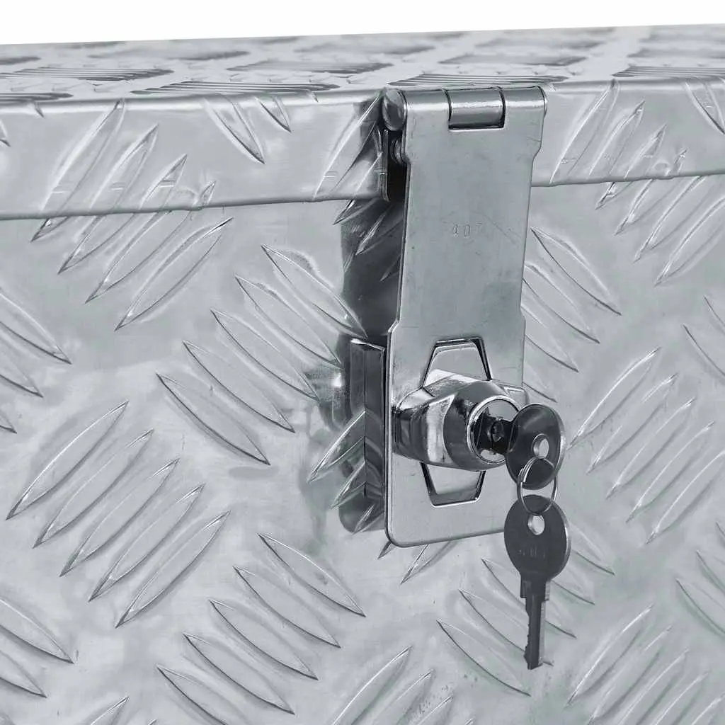Aluminium Tool Box Storage 61.5x26.5x30cm Silver