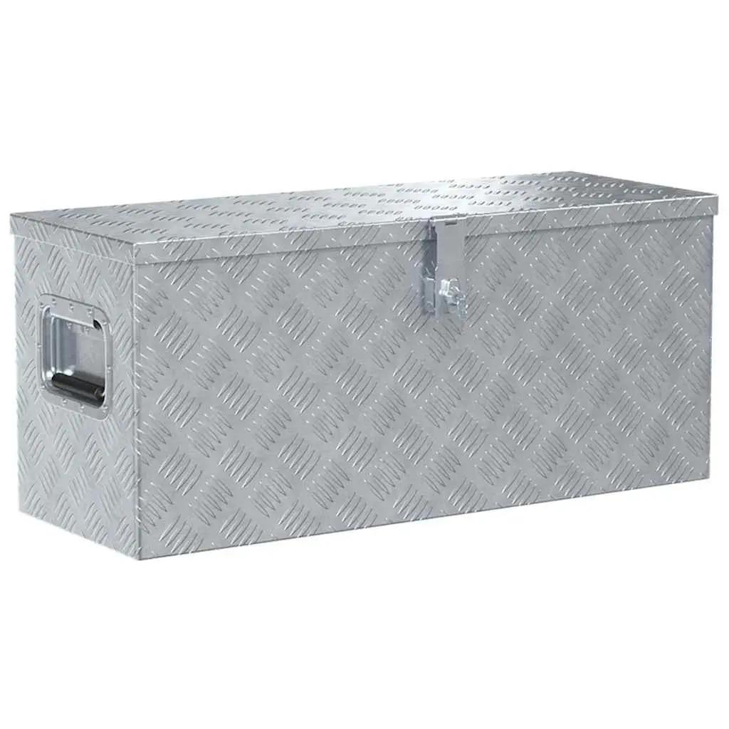 Aluminium Tool Box Storage Case Silver 80x30x35 cm Portable Locking System