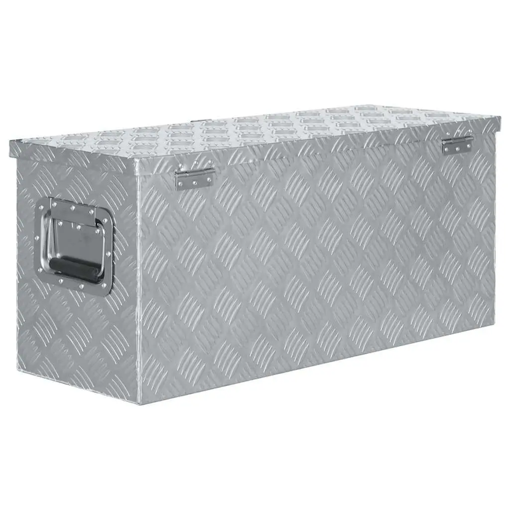 Aluminium Tool Box Storage Case Silver 80x30x35 cm Portable Locking System