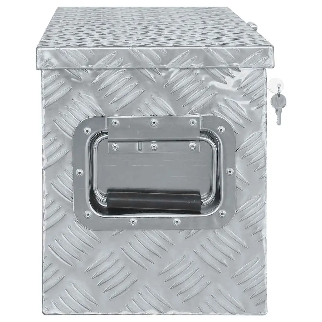 Aluminium Tool Box Storage Case Silver 80x30x35 cm Portable Locking System