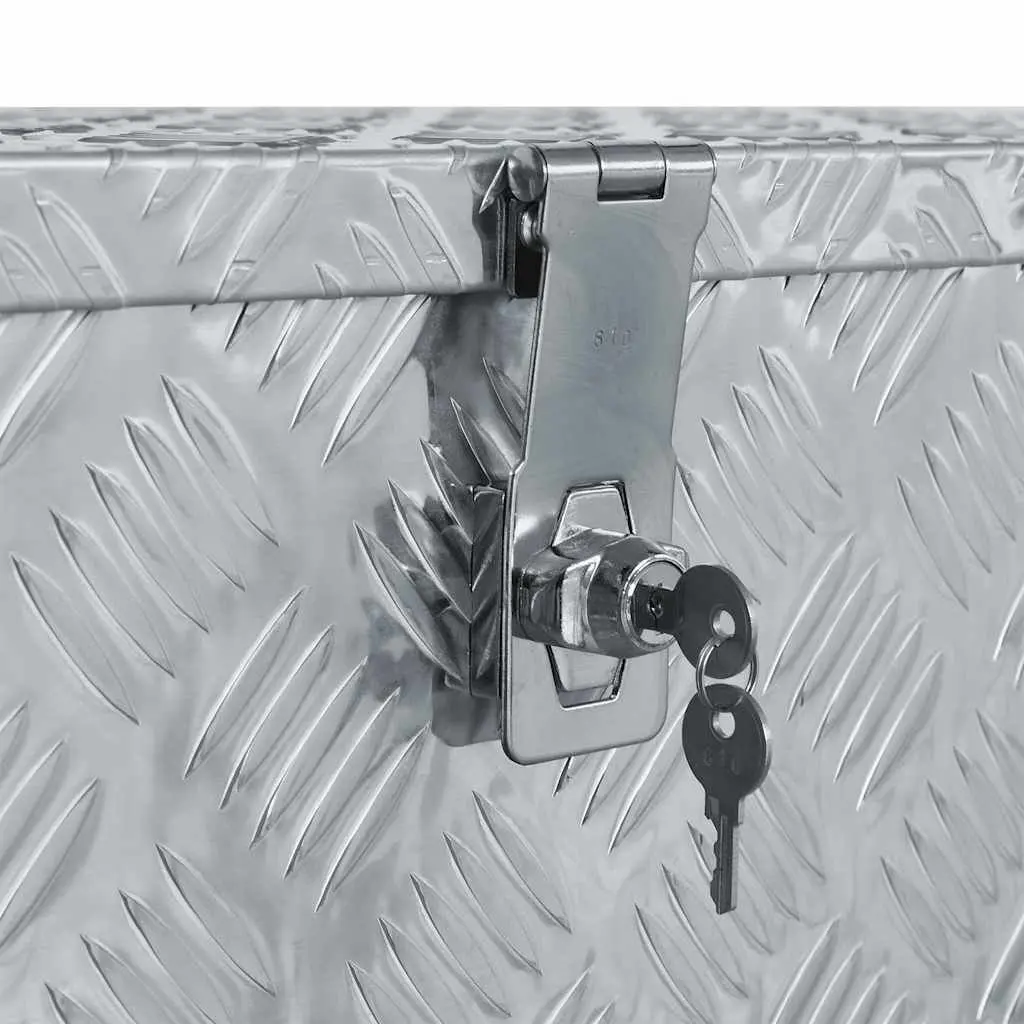 Aluminium Tool Box Storage Case Silver 80x30x35 cm Portable Locking System