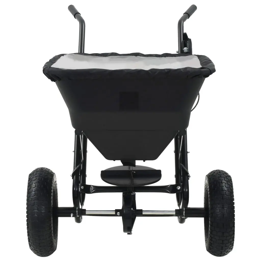 Walk Behind Salt Spreader Garden Lawn Fertilizer Seed Disperser Tool 45L