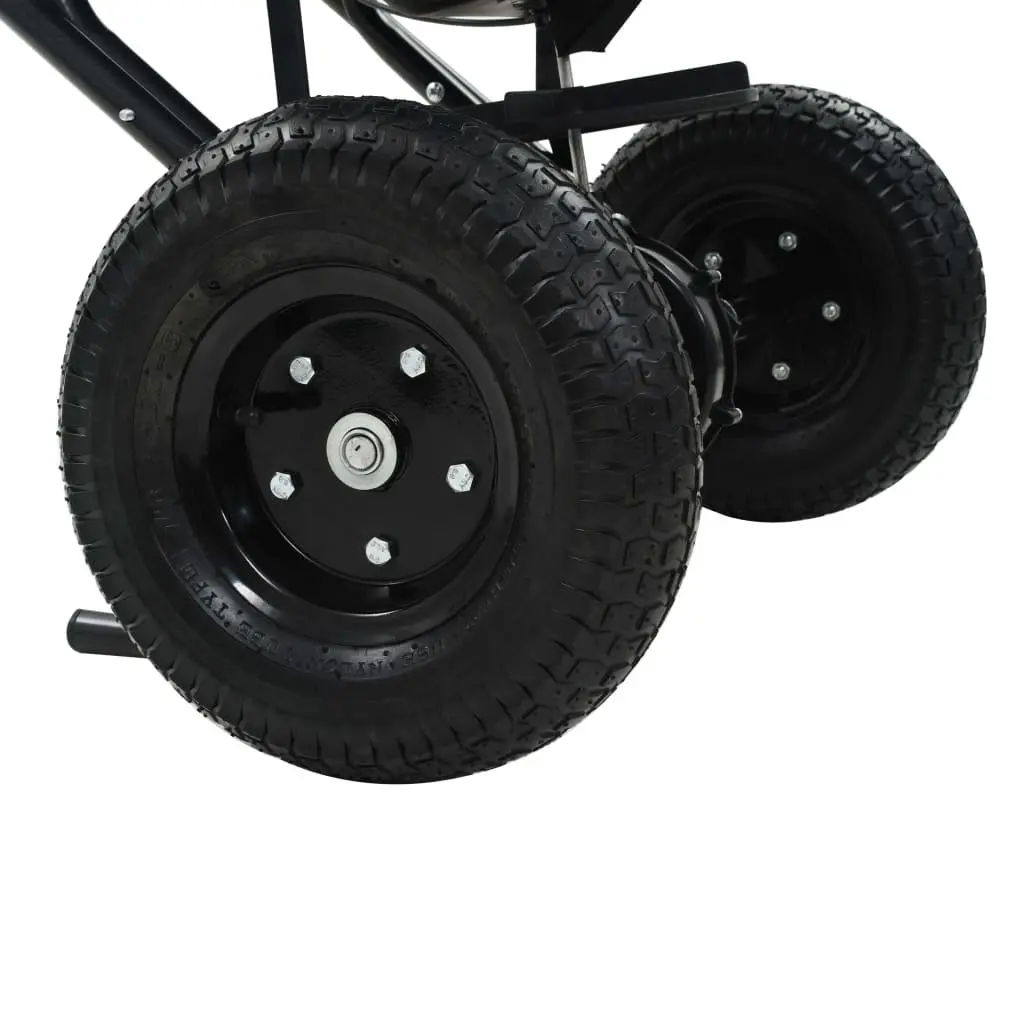 Walk Behind Salt Spreader Garden Lawn Fertilizer Seed Disperser Tool 45L