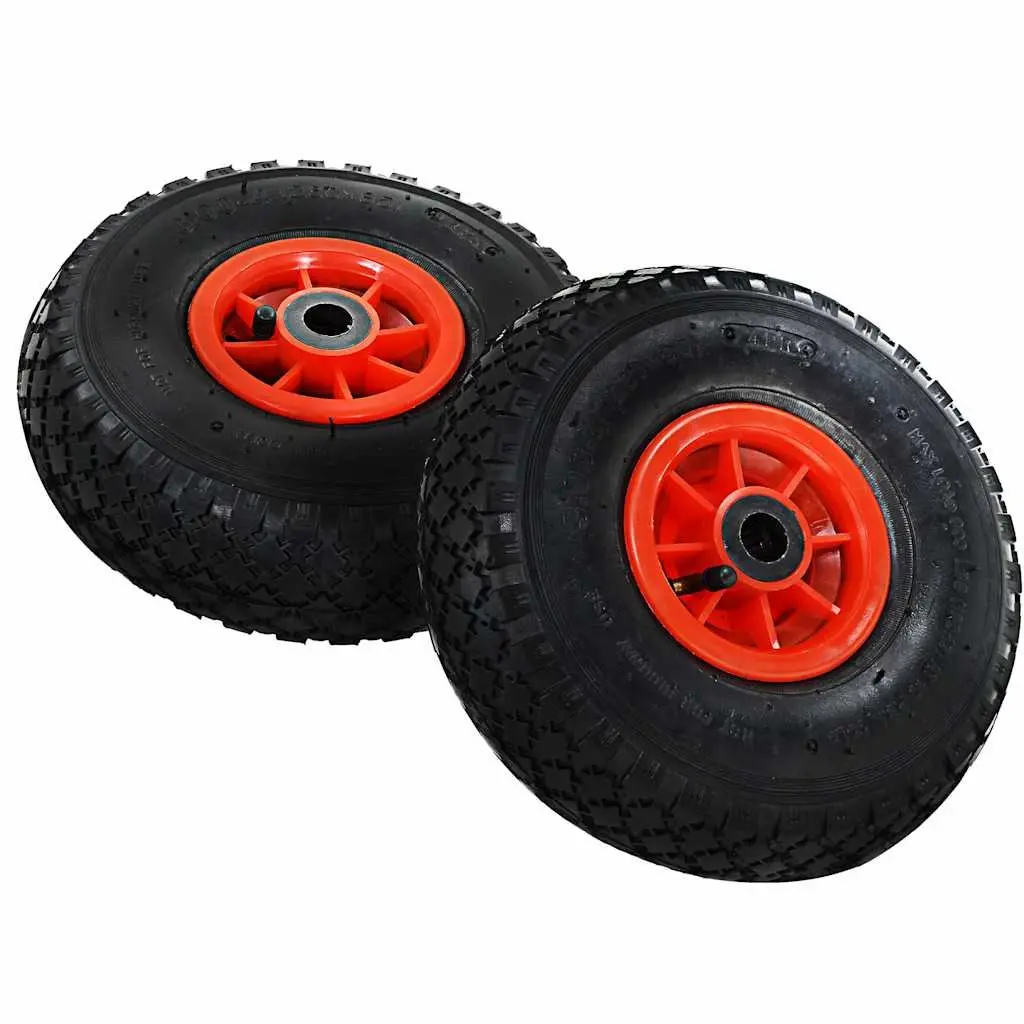 Sack Truck Wheels Pneumatic 3.00-4 Universal Spare Wheels 2 Piece