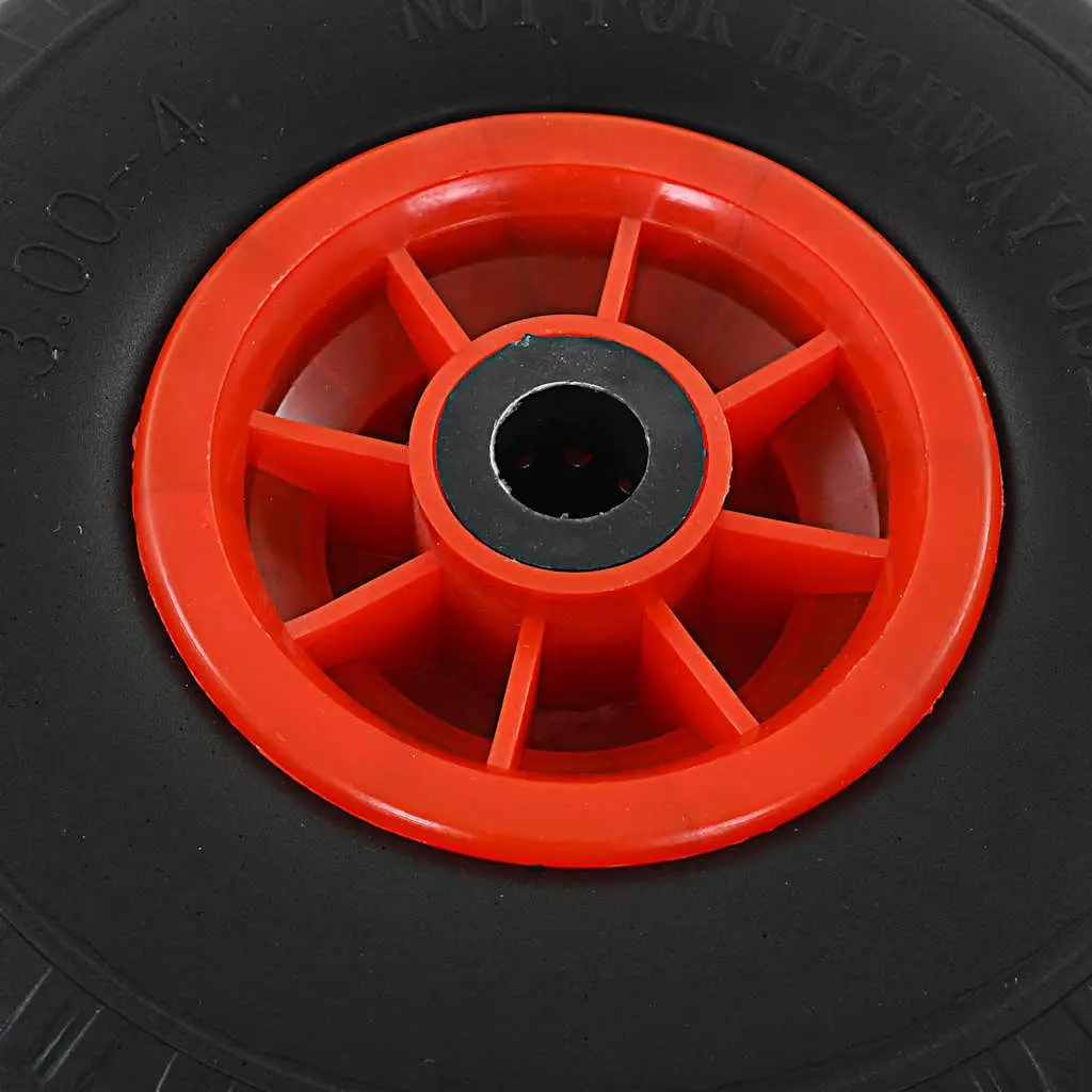 Sack Truck Wheels Puncture-Proof Solid PU Heavy-Duty 3.00-4 4 Piece
