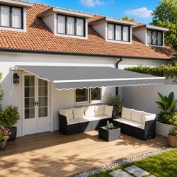 Reliable Manual Retractable Awning Frame for Outdoor Use