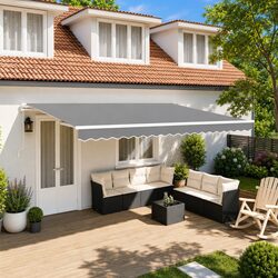 Reliable 450 x 300 cm Manual Awning Frame for Outdoor Use