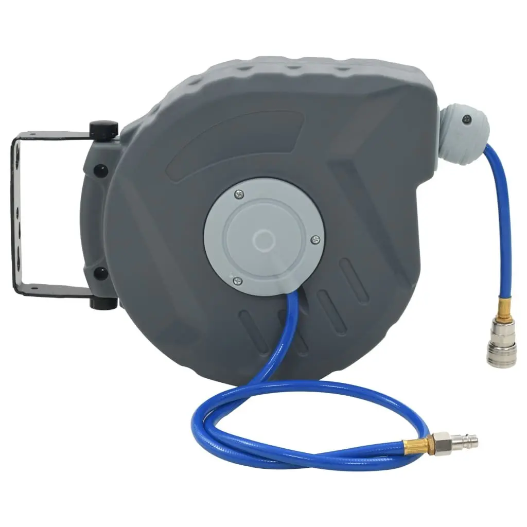Air Hose Reel 12m Automatic Retractable Grey Pneumatic Tool